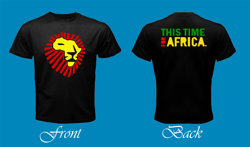Lion for Africa 2nd Art - For Black Tee Post
