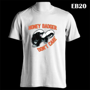 EB20 - Honey Badger - White Tee (E)