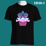 EB36-1 - Justice Cross - Black Tee