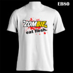 EB80 - Zombie Eat Flesh - White Tee