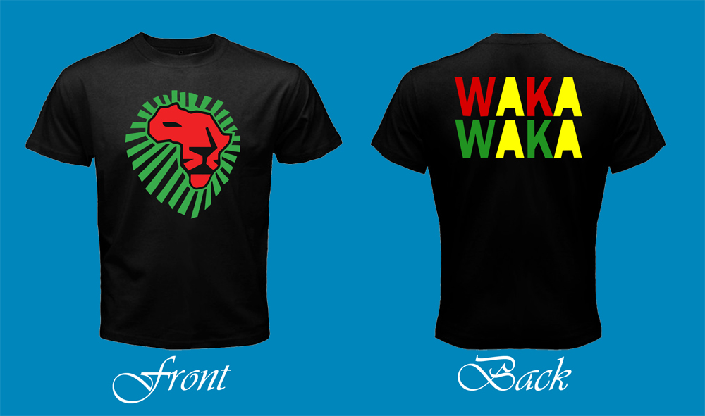 Lion for Waka Waka 1st Art - For Black Tee Post