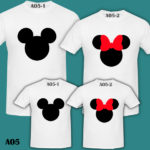 A05 - Mickey Minnie Head - White Tee (V)
