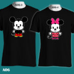A06 - Mickey & Minnie Mouse Cute - Color Tee