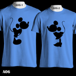 A06 - Mickey Minnie Silhouette - Color Tee