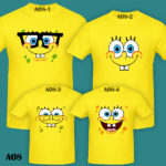 A08 - Sponge Bob Face Family - Color Tee