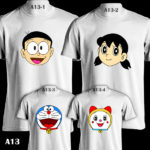 A13 - Doraemon Family - White Tee