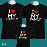 A28 - I Love My Family - Colour Tee