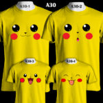 A30 - Pikachu Face - Color Tee (B)
