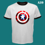 A39 - Captain America Shield - Ringer Tee