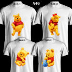A46 - Pooh Bear Family - White Tee (B)