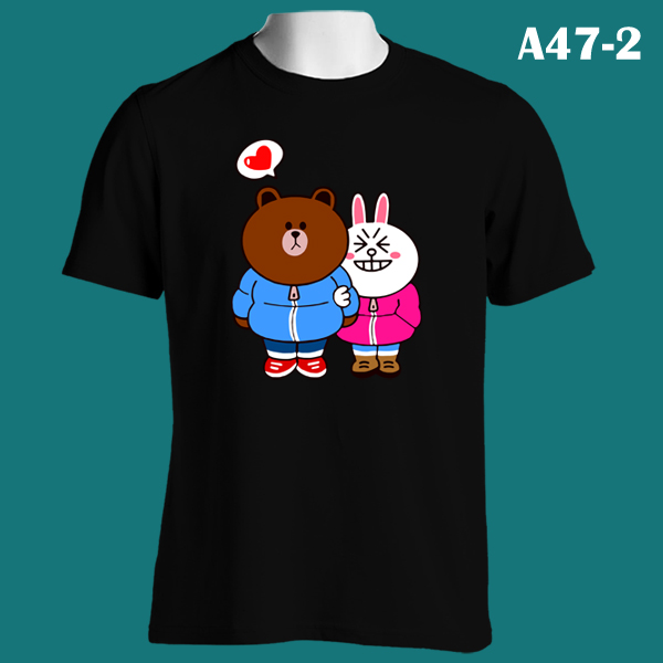 Brown & Cony Winter Date Line Friend | A47-2 | Couple Tee | Color