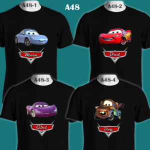 A48 - Cars Disney Family - Color Tee (B)