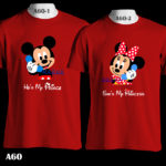 A60 - Mickey & Minnie Couple Phone - Color Tee
