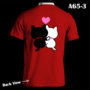 A65-3 - Nyanko Cat Love - Back Side - Color Tee