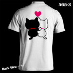 A65-3 - Nyanko Cat Love - Back Side - White Tee (Global)