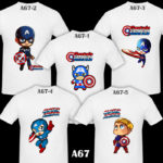 A67 - Captain America Chibi Collection - White Tee