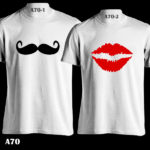 A70 - Moustache & Lips - White Tee Update