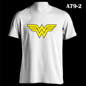 A79-2 - Wonder Woman Logo - White Tee