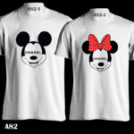 A82 - Mickey & Minnie - Chanel Face - White Tee