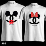 A82 - Mickey & Minnie - Chanel - White Tee