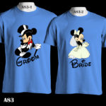 A83 - Mickey Minnie - Bride Groom - Color Tee