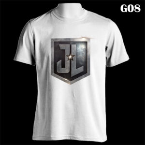 G08 - Justice League Logo - White Tee