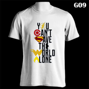 G09 - You Cant Save The World Alone - White Tee