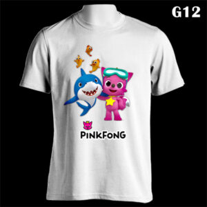 G12 - Baby Shark - Pink Fong - White Tee