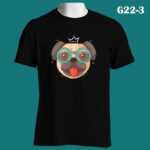 G22-3 - Cute Dog Face - Black Tee