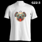 G22-3 - Cute Dog Face - White Tee