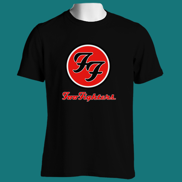 FOO FIGHTERS FF Logo Tour Rock Band Wasting Light Black T-Shirt | Tee ...