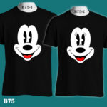 B75 - Mickey & Minnie Big Face - Color Tee