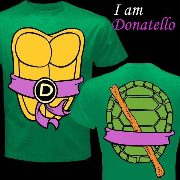 TMNT Teenage Mutant Ninja Turtles, I Am Donatello Donnie, Green T-Shirt