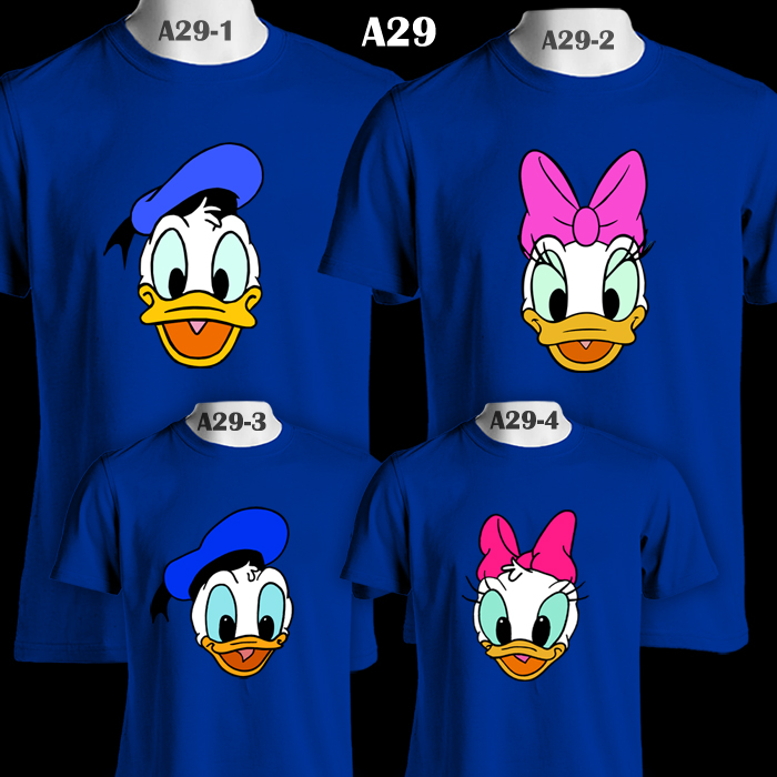 Donald & Daisy Duck Kids Baby Disney, A29, Couple Tee