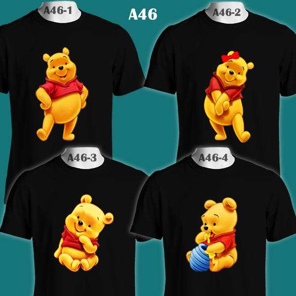 Winny the Pooh Bear Family | A46 | Couple Tee | Family Color T-Shirt | Tee  Space Custom