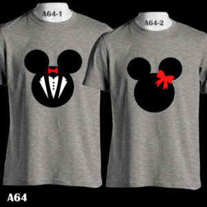 A64 - Mickey & Minnie - Groom Bride - Color Tee