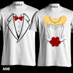 A80 - Tuxedo & Gown Wedding - White Tee Update