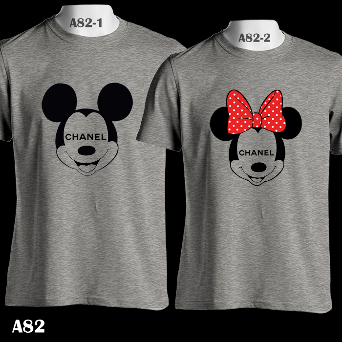 Mickey & Minnie Mouse Fashion, A82, Couple Tee, Family Color T-Shirt