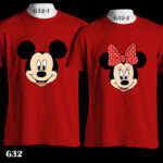 G32 - Mickey & Minnie Face - Color Tee